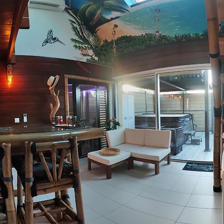La Kaz Rhumantique Sauna And Spa Privatif La Riviere-Saint-Sauveur Luaran gambar